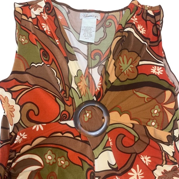 Vintage Speechless Large Flare Boho Dress Fairy core Paisley Empire waist - Picture 3 of 13